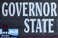 Portion of the sign displaying Governor Nelson State Park just north of Madison, WI